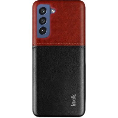 Захисний чохол IMAK Leather Series для Samsung Galaxy S21 FE (G990) - Black / Brown