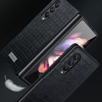 Защитный чехол SULADA Crocodile Style (FF) для Samsung Galaxy Fold 3 - Black