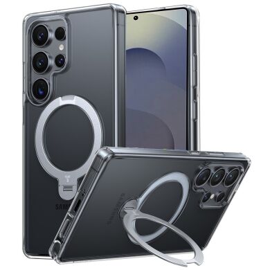 Защитный чехол TORRAS Ostand Spin MagSafe для Samsung Galaxy S25 Ultra (S938) - Transparent