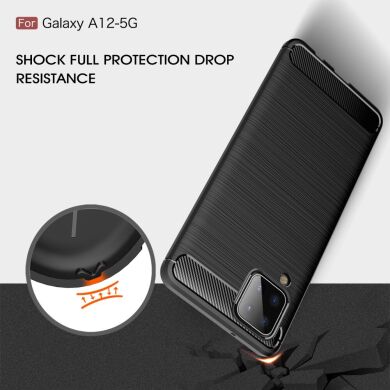 Защитный чехол UniCase Carbon для Samsung Galaxy A12 (A125) / A12 Nacho (A127) / M12 (M127) - Red