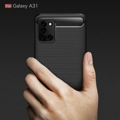 Захисний чохол UniCase Carbon для Samsung Galaxy A31 (A315) - Black