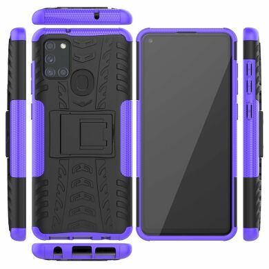 Защитный чехол UniCase Hybrid X для Samsung Galaxy A21s (A217) - Black / Purple