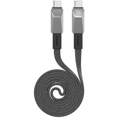 Кабель WIWU Wi-C078 Type-C to Type-C (100W, 5A, 1m) - Silver