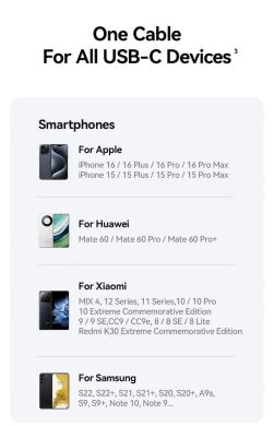 Кабель Baseus Dynamic 4 Type-C to Type-C (5A, 100W, 1m) P10381400111-00 - Black