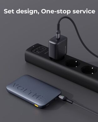 Зовнішній акумулятор Voltme V-Power Combo Kit 22.5W (10000mAh) + кабель Type-C - Deep Blue