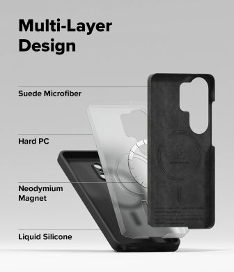 Защитный чехол Ringke Silicone Magnetic для Samsung Galaxy S26 Ultra (S948) 8800328814691 - Black