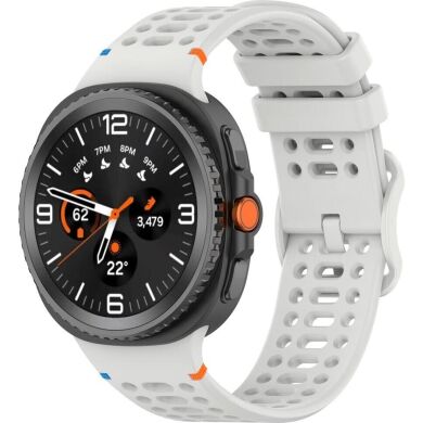 Ремешок Reframe Holes Design для Samsung Galaxy Watch 8 (40/44mm) / 8 Classic - Light Grey