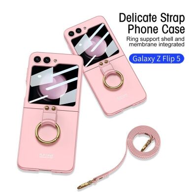 Защитный чехол GKK Strap Design для Samsung Galaxy Flip 5 - Purple