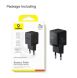 Мережевий зарядний пристрій Baseus Palm C+U (20W) P10111608113-00 - Black