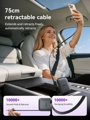 Автомобильное зарядное устройство Hoco Z67A Triunfar PD60W (USB + Type-C) + кабель Type-C to Lightning - Black