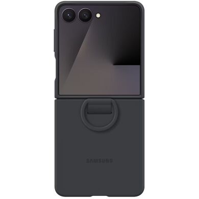 Защитный чехол Ring Case (Silicone) для Samsung Galaxy Flip 7 (EF-PF766TBEGUA) - Black