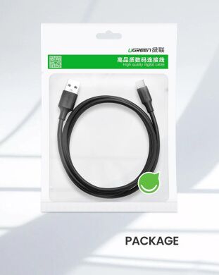 Кабель UGREEN US184 USB 3.0 to Type-C (3A, 1m) - Black