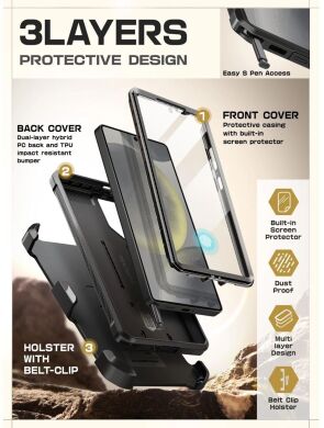 Защитный чехол Supcase Unicorn Beetle Pro Rugged Case 2 Set для Samsung Galaxy S25 Ultra (S938) 843439156562 - Black