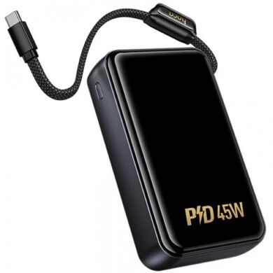 Внешний аккумулятор Hoco Q54 Shine PD45W (20000mAh) + кабель Type-C - Metal gray