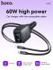 Автомобильное зарядное устройство Hoco Z67A Triunfar PD60W (USB + Type-C) + кабель Type-C to Lightning - Black. Фото 8 из 16