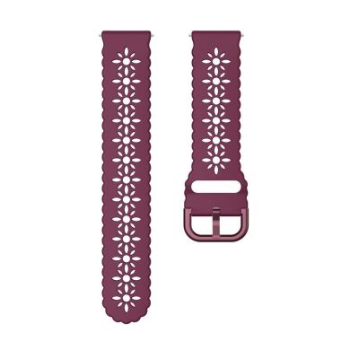 Ремешок Deexe Blossom Strap для Samsung Galaxy Watch 5 (40/44mm) / 5 Pro (45mm) - Wine Red