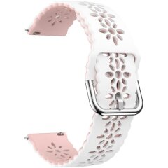 Ремінець Deexe Hollow Blossom для годинників з шириною кріплення 20 мм - White / Pink