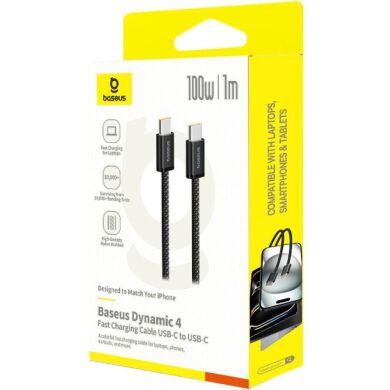 Кабель Baseus Dynamic 4 Type-C to Type-C (5A, 100W, 1m) P10381400111-00 - Black