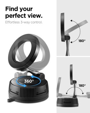 Автомобільний тримач Spigen Magnetic Car Mount MFT36 (ACP11172) - Black