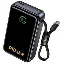 Внешний аккумулятор Hoco Q54 Shine PD45W (20000mAh) + кабель Type-C - Metal gray
