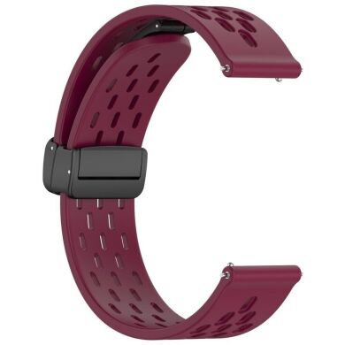 Ремінець Deexe Astra Strap для годинників з шириною кріплення 20мм - Wine Red