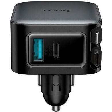 Автомобильное зарядное устройство Hoco Z67A Triunfar PD60W (USB + Type-C) + кабель Type-C to Lightning - Black