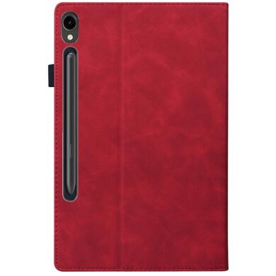 Чехол Deexe Business Style для Samsung Galaxy Tab S10 FE Plus - Red