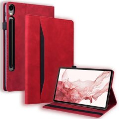 Чехол Deexe Business Style для Samsung Galaxy Tab S10 FE Plus - Red