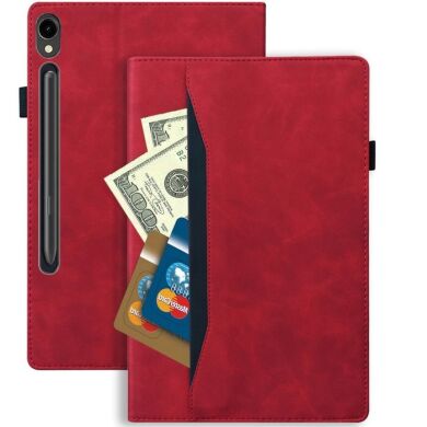 Чехол Deexe Business Style для Samsung Galaxy Tab S10 FE Plus - Red