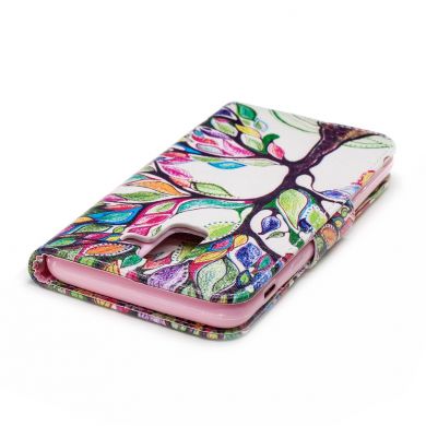 Чехол Deexe Color Wallet для Samsung Galaxy A6+ 2018 (A605) - Colorful Tree