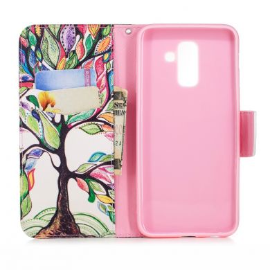 Чехол Deexe Color Wallet для Samsung Galaxy A6+ 2018 (A605) - Colorful Tree