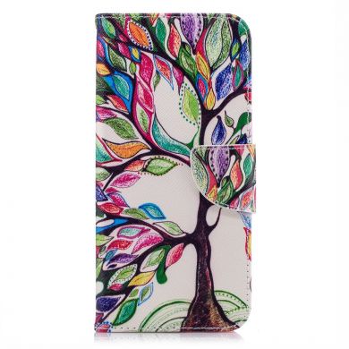 Чехол Deexe Color Wallet для Samsung Galaxy A6+ 2018 (A605) - Colorful Tree