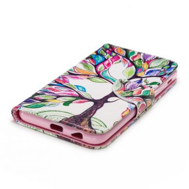 Чехол Deexe Color Wallet для Samsung Galaxy A6+ 2018 (A605) - Colorful Tree