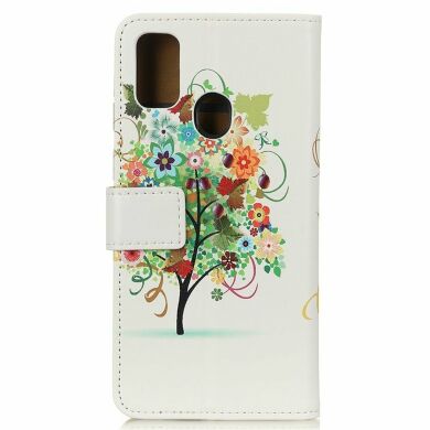 Чехол Deexe Life Style Wallet для Samsung Galaxy A21s (A217) - Flowers Tree with Fruits