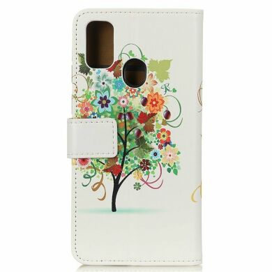 Чохол Deexe Life Style Wallet для Samsung Galaxy A21s (A217) - Flowers Tree with Fruits