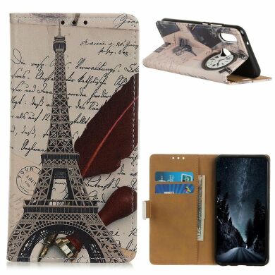 Чохол Deexe Life Style Wallet для Samsung Galaxy M20 (M205), Eiffel Tower and Quill pen