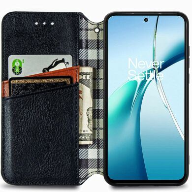 Чехол Deexe Rhombus Wallet для Samsung Galaxy S26 - Black