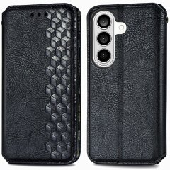 Чохол Deexe Rhombus Wallet для Samsung Galaxy S26 - Black