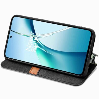 Чехол Deexe Rhombus Wallet для Samsung Galaxy S26 - Black