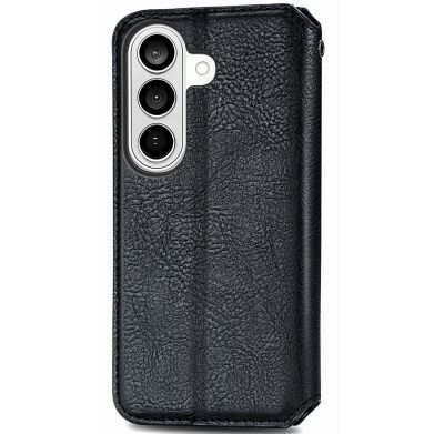 Чехол Deexe Rhombus Wallet для Samsung Galaxy S26 - Black