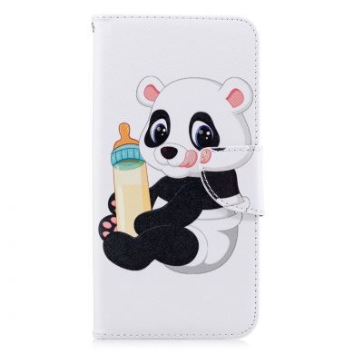 Чехол-книжка Deexe Color Wallet для Samsung Galaxy A7 2018 (A750) - Panda Holding a Bottle