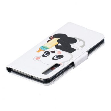 Чехол-книжка Deexe Color Wallet для Samsung Galaxy A7 2018 (A750) - Panda Holding a Bottle