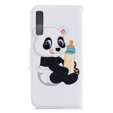 Чехол-книжка Deexe Color Wallet для Samsung Galaxy A7 2018 (A750) - Panda Holding a Bottle