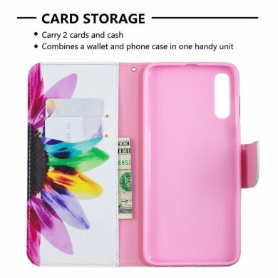 Чохол-книжка Deexe Color Wallet для Samsung Galaxy A70 (A705) - Petals Pattern