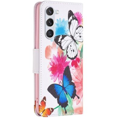 Чехол-книжка Deexe Color Wallet для Samsung Galaxy S24 (S921) / Galaxy S25 (S931) - Two Butterflies