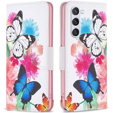 Чехол-книжка Deexe Color Wallet для Samsung Galaxy S24 (S921) / Galaxy S25 (S931) - Two Butterflies