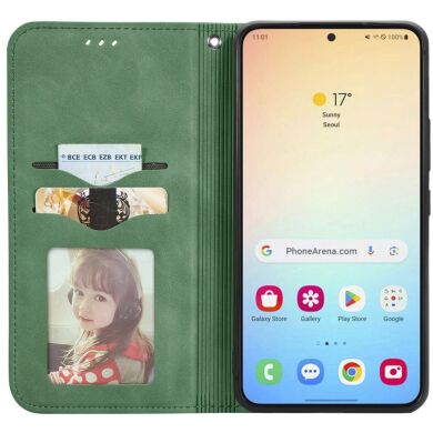 Чохол-книжка Deexe Wallet Case для Samsung Galaxy S25 (S931) - Green