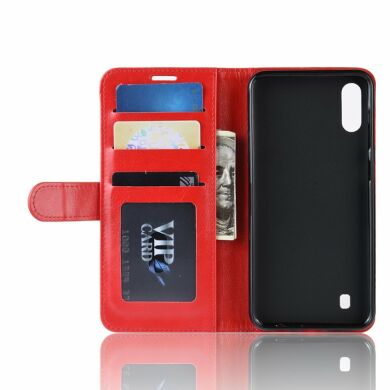 Чехол-книжка Deexe Wallet Style для Samsung Galaxy M10 (M105) - Red
