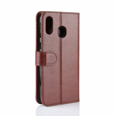 Чехол-книжка Deexe Wallet Style для Samsung Galaxy M20 (M205) - Brown