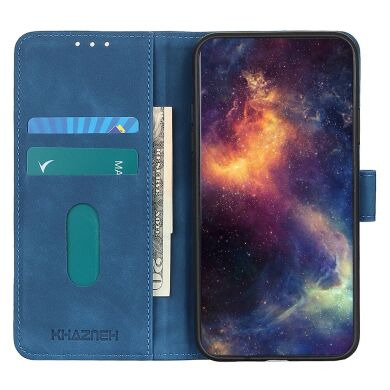 Чехол-книжка KHAZNEH Retro Wallet для Samsung Galaxy S26 FE - Blue